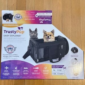 TrustyPup Black Pet Carrier for pets up to 16 pounds